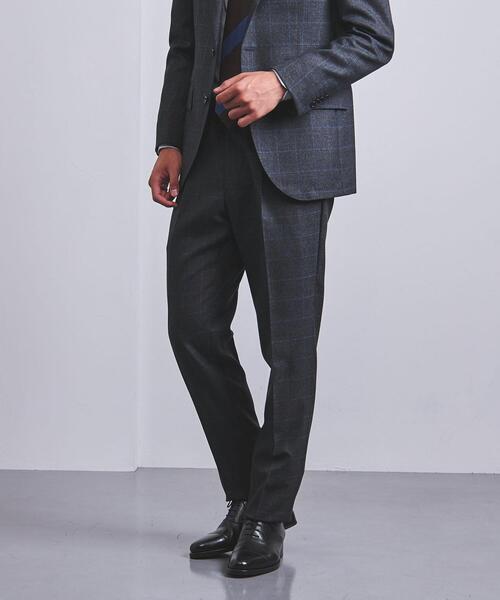 ＜UNITED ARROWS＞ ミックス ウィンドウペイン 3ボタン スーツ C-MODEL