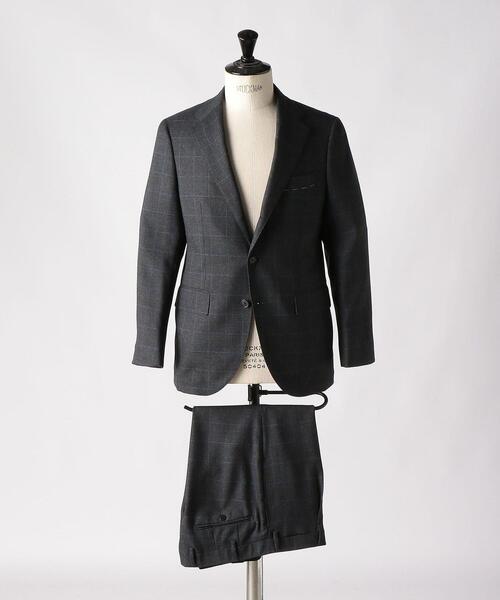 ＜UNITED ARROWS＞ ミックス ウィンドウペイン 3ボタン スーツ C-MODEL