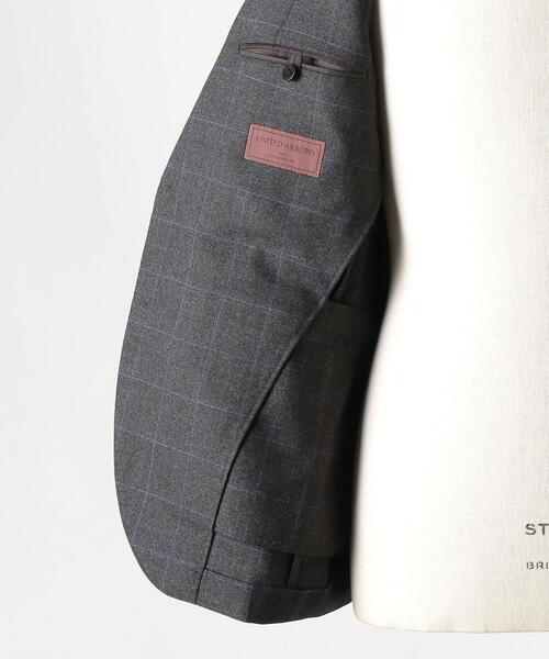 ＜UNITED ARROWS＞ ミックス ウィンドウペイン 3ボタン スーツ C-MODEL