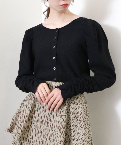 archives(アルシーヴ)の「2wayパワショルカーディガン(Tシャツ/カットソー・レディース・ブラック/オフホワイト/モカ/ブラウン・MEDIUM)」の1枚目の写真