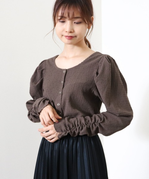 archives(アルシーヴ)の「2wayパワショルカーディガン(Tシャツ/カットソー・レディース・ブラック/オフホワイト/モカ/ブラウン・MEDIUM)」の7枚目の写真