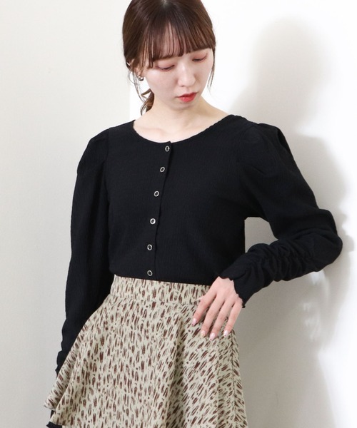 archives(アルシーヴ)の「2wayパワショルカーディガン(Tシャツ/カットソー・レディース・ブラック/オフホワイト/モカ/ブラウン・MEDIUM)」の6枚目の写真
