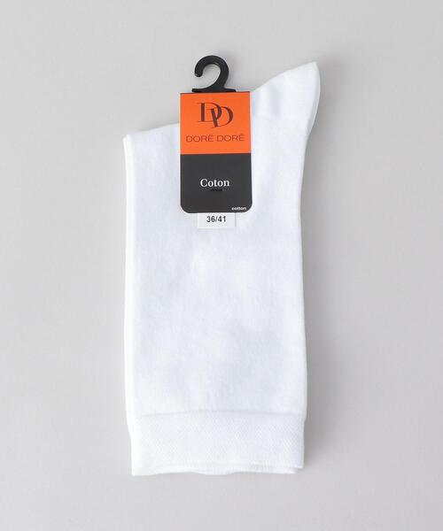 6(ロク)の「<DORE DORE>FLAT SOCKS/ソックス.(ソックス/靴下・レディース・ホワイト/ブラック・FREE)」の1枚目の写真