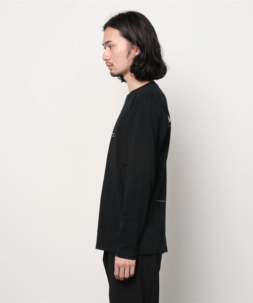 TRAP/U (トラップユー)の「メッセージプリント コットン ロング Tシャツ(Tシャツ/カットソー・メンズ・ホワイト/ブラック/カーキ・L/M)」の5枚目の写真