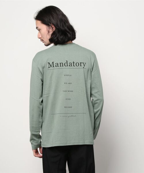 TRAP/U (トラップユー)の「メッセージプリント コットン ロング Tシャツ(Tシャツ/カットソー・メンズ・ホワイト/ブラック/カーキ・L/M)」の6枚目の写真