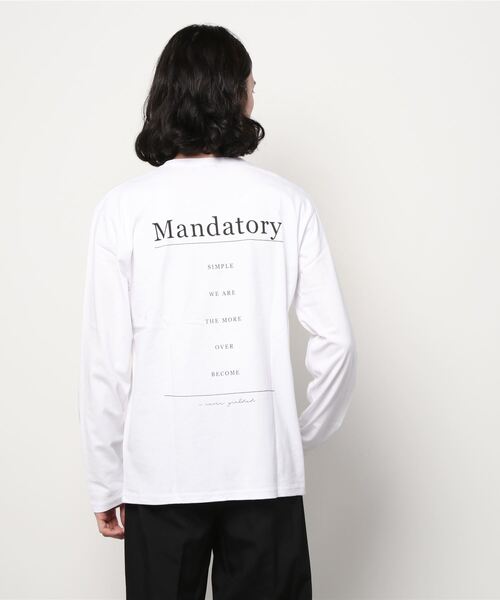 TRAP/U (トラップユー)の「メッセージプリント コットン ロング Tシャツ(Tシャツ/カットソー・メンズ・ホワイト/ブラック/カーキ・L/M)」の10枚目の写真