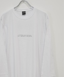メッセージプリント コットン ロング Tシャツ