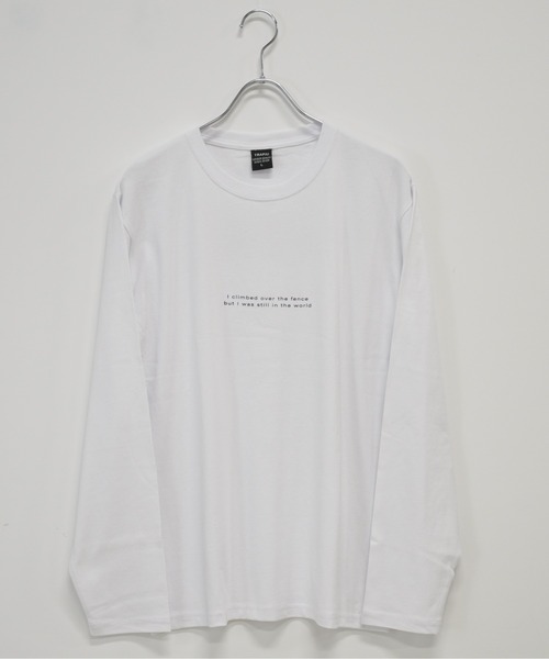 TRAP/U (トラップユー)の「メッセージプリント コットン ロング Tシャツ(Tシャツ/カットソー・メンズ・ホワイト/ブラック/カーキ・L/M)」の4枚目の写真