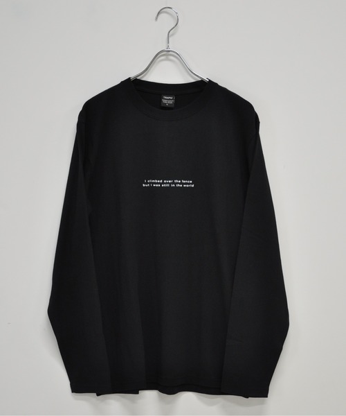 TRAP/U (トラップユー)の「メッセージプリント コットン ロング Tシャツ(Tシャツ/カットソー・メンズ・ホワイト/ブラック/カーキ・L/M)」の13枚目の写真