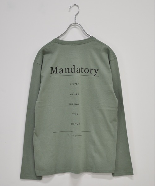TRAP/U (トラップユー)の「メッセージプリント コットン ロング Tシャツ(Tシャツ/カットソー・メンズ・ホワイト/ブラック/カーキ・L/M)」の12枚目の写真