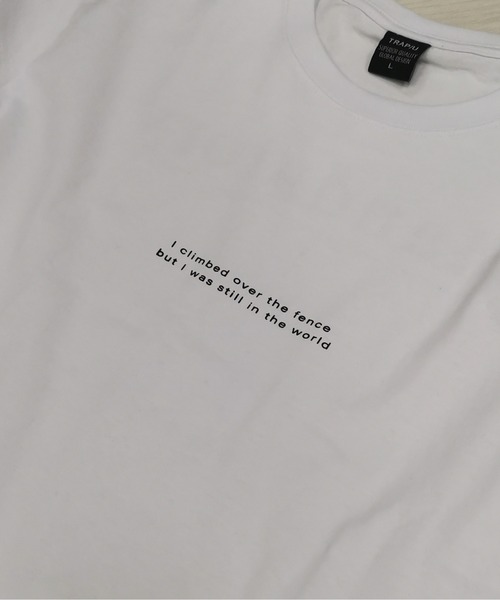 TRAP/U (トラップユー)の「メッセージプリント コットン ロング Tシャツ(Tシャツ/カットソー・メンズ・ホワイト/ブラック/カーキ・L/M)」の11枚目の写真