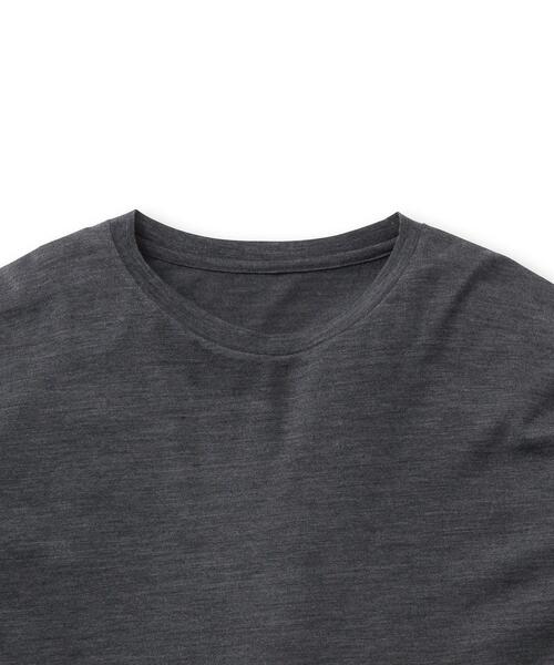 UNBUILT TAKEO KIKUCHI(アンビルト タケオキクチ)の「◆ウール天竺Tシャツ(Tシャツ/カットソー・メンズ・ネイビー/ブラック/チャコールグレー/ホワイト・03/02/04/01)」の10枚目の写真