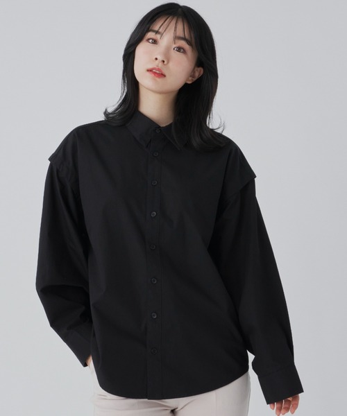 17HR（セブンティーンアワーズ）の「3wayボタンシャツ（シャツ/ブラウス・レディース・ブラック/ホワイト・FREE）」の11枚目の写真