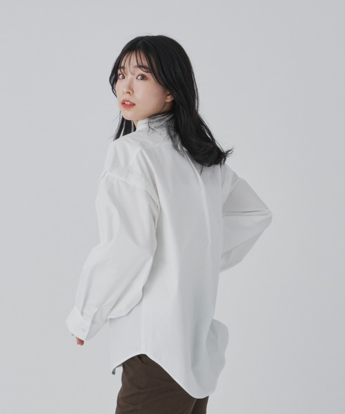 17HR（セブンティーンアワーズ）の「3wayボタンシャツ（シャツ/ブラウス・レディース・ブラック/ホワイト・FREE）」の6枚目の写真