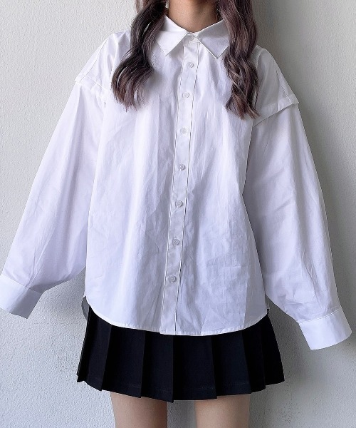 17HR（セブンティーンアワーズ）の「3wayボタンシャツ（シャツ/ブラウス・レディース・ブラック/ホワイト・FREE）」の22枚目の写真