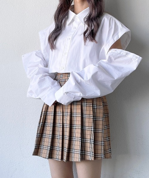 17HR（セブンティーンアワーズ）の「3wayボタンシャツ（シャツ/ブラウス・レディース・ブラック/ホワイト・FREE）」の15枚目の写真