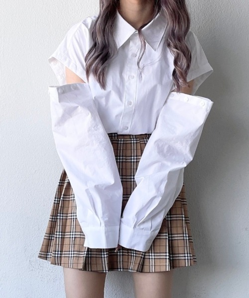 17HR（セブンティーンアワーズ）の「3wayボタンシャツ（シャツ/ブラウス・レディース・ブラック/ホワイト・FREE）」の17枚目の写真