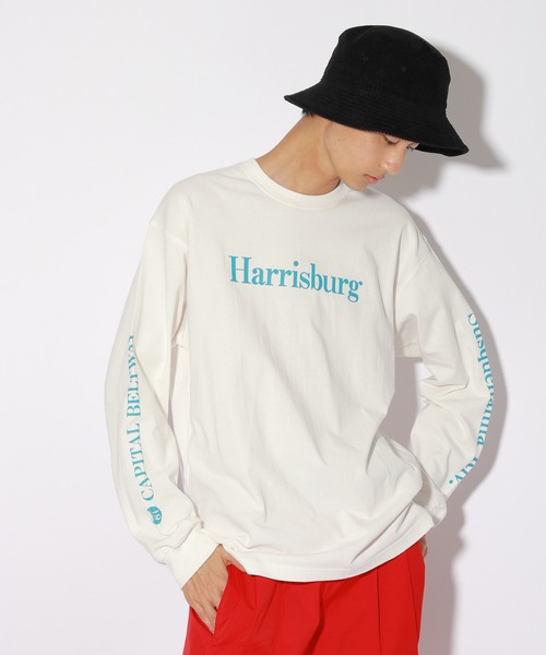 PBLIM（ページボーイリム）の「【PAGEBOYLIM】アドレスロゴロンT（Tシャツ/カットソー・レディース・オフホワイト/グリーン/ピンク・MEDIUM/LARGE）」の9枚目の写真