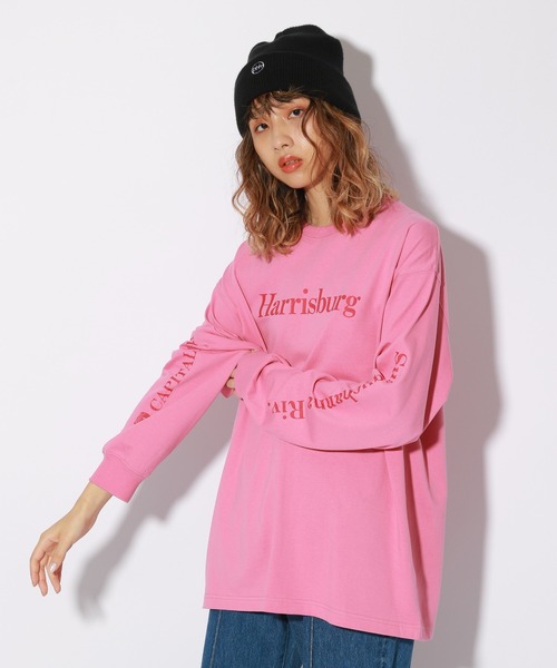 PBLIM（ページボーイリム）の「【PAGEBOYLIM】アドレスロゴロンT（Tシャツ/カットソー・レディース・オフホワイト/グリーン/ピンク・MEDIUM/LARGE）」の12枚目の写真