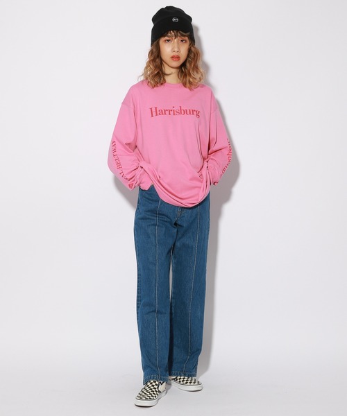 PBLIM（ページボーイリム）の「【PAGEBOYLIM】アドレスロゴロンT（Tシャツ/カットソー・レディース・オフホワイト/グリーン/ピンク・MEDIUM/LARGE）」の14枚目の写真