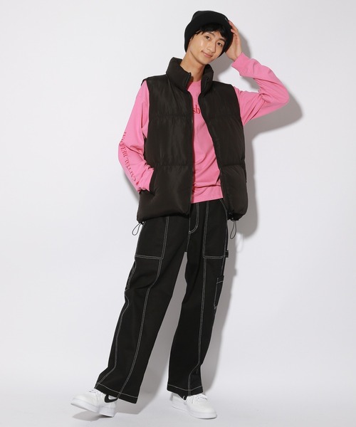 PBLIM（ページボーイリム）の「【PAGEBOYLIM】アドレスロゴロンT（Tシャツ/カットソー・レディース・オフホワイト/グリーン/ピンク・MEDIUM/LARGE）」の19枚目の写真