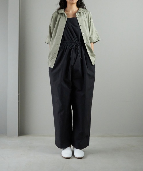 note et silence （ノートエシロンス）の「◇【 AMB100貨 】CNダンプ ギャザーサロペット（サロペット/オーバーオール・レディース・チャコールグレー/ネイビー/カーキ・ONESIZE）」の8枚目の写真