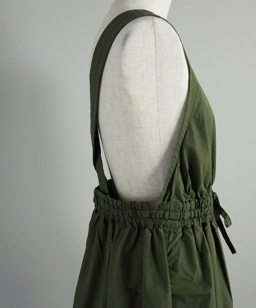 note et silence （ノートエシロンス）の「◇【 AMB100貨 】CNダンプ ギャザーサロペット（サロペット/オーバーオール・レディース・チャコールグレー/ネイビー/カーキ・ONESIZE）」の7枚目の写真