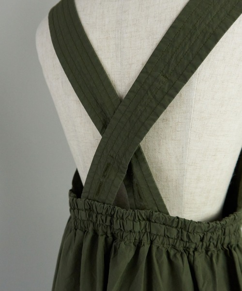 note et silence （ノートエシロンス）の「◇【 AMB100貨 】CNダンプ ギャザーサロペット（サロペット/オーバーオール・レディース・チャコールグレー/ネイビー/カーキ・ONESIZE）」の5枚目の写真