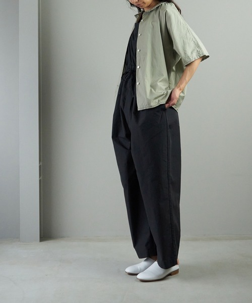 note et silence （ノートエシロンス）の「◇【 AMB100貨 】CNダンプ ギャザーサロペット（サロペット/オーバーオール・レディース・チャコールグレー/ネイビー/カーキ・ONESIZE）」の11枚目の写真