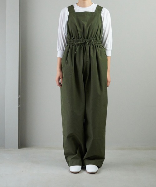 note et silence （ノートエシロンス）の「◇【 AMB100貨 】CNダンプ ギャザーサロペット（サロペット/オーバーオール・レディース・チャコールグレー/ネイビー/カーキ・ONESIZE）」の14枚目の写真