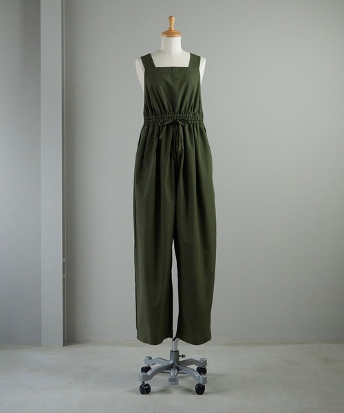 note et silence （ノートエシロンス）の「◇【 AMB100貨 】CNダンプ ギャザーサロペット（サロペット/オーバーオール・レディース・チャコールグレー/ネイビー/カーキ・ONESIZE）」の16枚目の写真