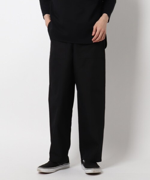 BASECONTROL(ベースコントロール)の「◆高密度 コットンポリエステル イージーベイカーパンツ(その他パンツ・メンズ・ネイビー/ベージュ/グリーン/ブラック/アイボリー・03/02)」の2枚目の写真