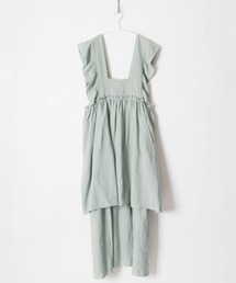 HOLIDAY | LINEN RAFFLE APRON DRESS リネンラッフルエプロンドレス(ワンピース)