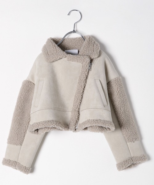 JEANASIS（ジーナシス）の「【KIDS】ボアキリカエB3/255694（ブルゾン・キッズ・ブラック/アイボリー/グリーン系その他/ブルー系その他・120/140）」の5枚目の写真