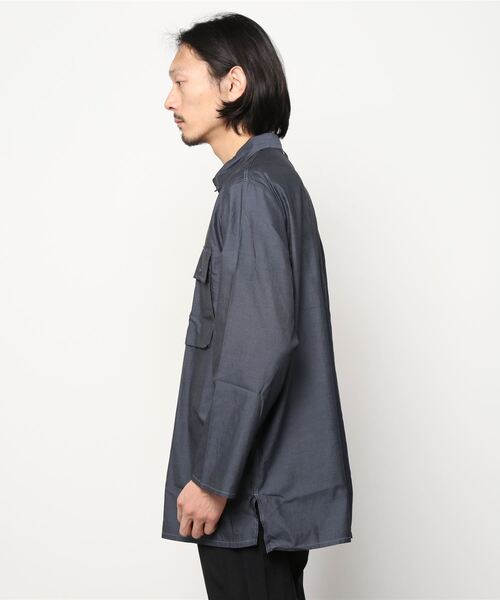 blurhms（ブラームス）の「blurhms / ブラームス：Supima Chambray CPO Shirt Jacket：BHS21F019[COR]（ブルゾン・メンズ・グレー系その他/ブラック系その他・3/4）」の3枚目の写真