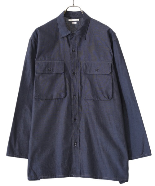 blurhms（ブラームス）の「blurhms / ブラームス：Supima Chambray CPO Shirt Jacket：BHS21F019[COR]（ブルゾン・メンズ・グレー系その他/ブラック系その他・3/4）」の2枚目の写真