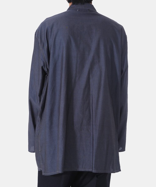 blurhms（ブラームス）の「blurhms / ブラームス：Supima Chambray CPO Shirt Jacket：BHS21F019[COR]（ブルゾン・メンズ・グレー系その他/ブラック系その他・3/4）」の6枚目の写真
