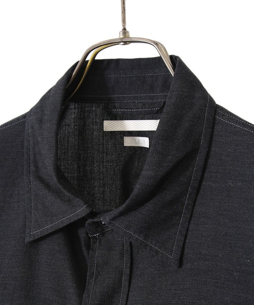 blurhms（ブラームス）の「blurhms / ブラームス：Supima Chambray CPO Shirt Jacket：BHS21F019[COR]（ブルゾン・メンズ・グレー系その他/ブラック系その他・3/4）」の20枚目の写真