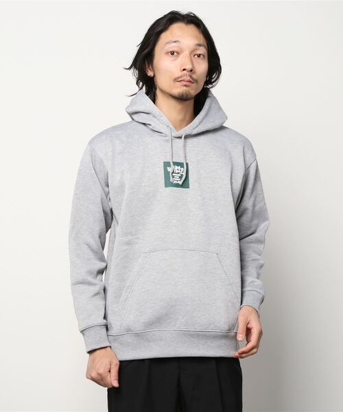 DOUBLE STEAL（ダブルスティール）の「Tagging Square Logo 裏起毛パーカー（パーカー・メンズ・ブラック/トップグレー・MEDIUM/LARGE/X-LARGE）」の14枚目の写真