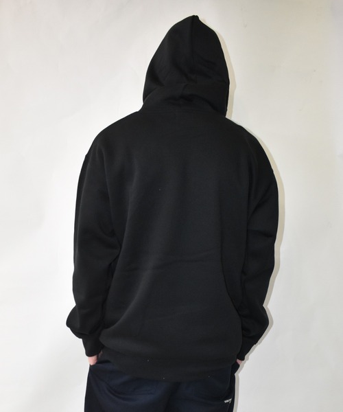 DOUBLE STEAL（ダブルスティール）の「Tagging Square Logo 裏起毛パーカー（パーカー・メンズ・ブラック/トップグレー・MEDIUM/LARGE/X-LARGE）」の10枚目の写真