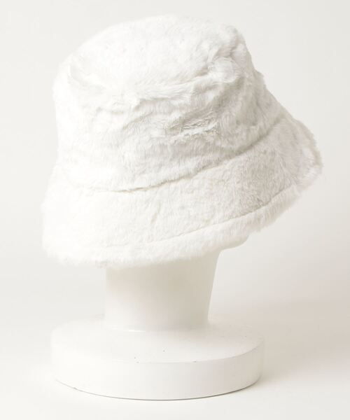MAISON BREEZE(メゾンブリーズ)の「【MAISON BREEZE】フェイクファーバケットハット SCCH44(ハット・レディース・ホワイト/ブラック/ベージュ・FREE)」の4枚目の写真