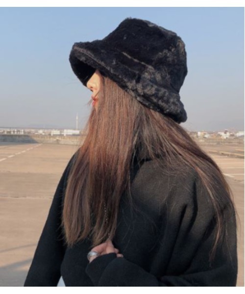 MAISON BREEZE(メゾンブリーズ)の「【MAISON BREEZE】フェイクファーバケットハット SCCH44(ハット・レディース・ホワイト/ブラック/ベージュ・FREE)」の5枚目の写真