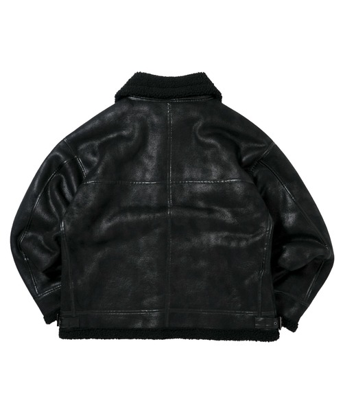 セール】フェイクレザー パイピング フェイクムートン B3 ボア