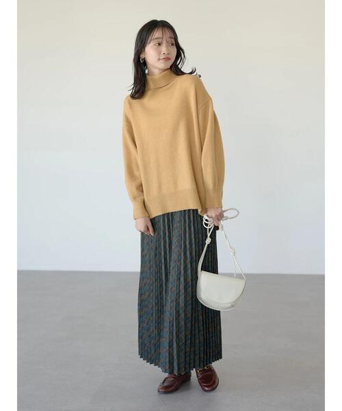 earth music&ecology(アースミュージックアンドエコロジー)の「チェックプリーツスカート*(スカート・レディース・ネイビー/ブラウン/グリーン・FREE)」の15枚目の写真