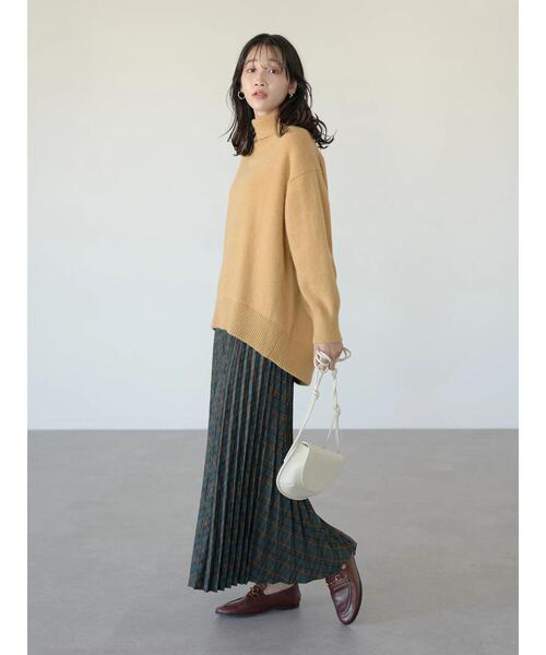 earth music&ecology(アースミュージックアンドエコロジー)の「チェックプリーツスカート*(スカート・レディース・ネイビー/ブラウン/グリーン・FREE)」の16枚目の写真