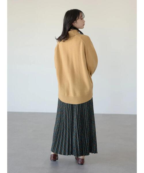 earth music&ecology(アースミュージックアンドエコロジー)の「チェックプリーツスカート*(スカート・レディース・ネイビー/ブラウン/グリーン・FREE)」の17枚目の写真