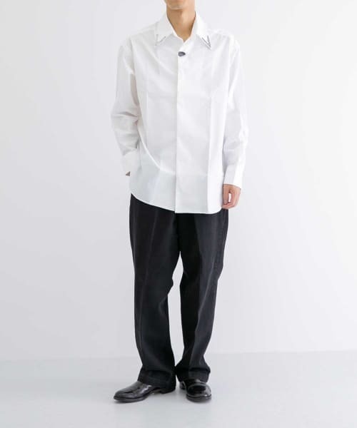 Y.O.N.(ワイオーエヌ)の「Y.O.N. DRESS SHIRTS(シャツ/ブラウス・メンズ・ホワイト/ブルー・46/48)」の3枚目の写真