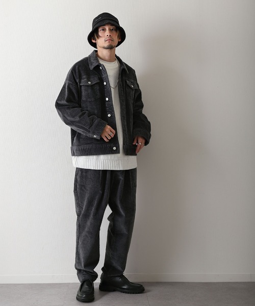 ZIP FIVE（ジップファイブ）の「【ZIP FIVE】 ドローコード内蔵 コーデュロイ テーパード タック パンツ（チノパンツ・メンズ・ブラック/ベージュ/ブラウン/グレー/カーキ/オレンジ/アイボリー/チャコール・MEDIUM/LARGE/X-LARGE）」の12枚目の写真