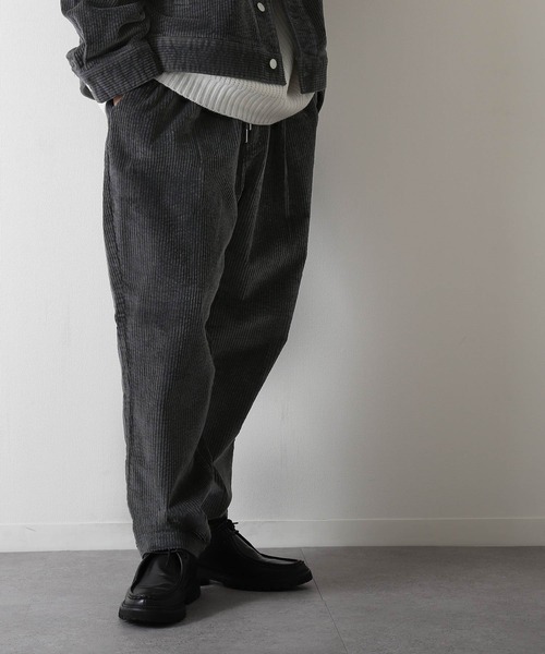 ZIP FIVE（ジップファイブ）の「【ZIP FIVE】 ドローコード内蔵 コーデュロイ テーパード タック パンツ（チノパンツ・メンズ・ブラック/ベージュ/ブラウン/グレー/カーキ/オレンジ/アイボリー/チャコール・MEDIUM/LARGE/X-LARGE）」の14枚目の写真
