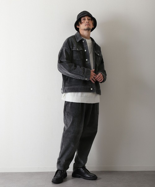 ZIP FIVE（ジップファイブ）の「【ZIP FIVE】 ドローコード内蔵 コーデュロイ テーパード タック パンツ（チノパンツ・メンズ・ブラック/ベージュ/ブラウン/グレー/カーキ/オレンジ/アイボリー/チャコール・MEDIUM/LARGE/X-LARGE）」の13枚目の写真